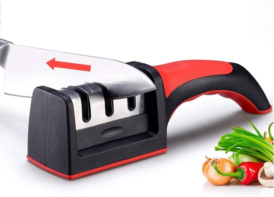 Knife Sharpener Kitchen Multi-Functional Three-Section Cutter